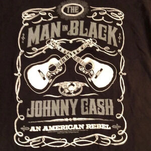 Johnny Cash Men In Black American Rebel Tee Shirt